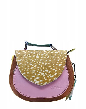 Torebka damska skórzana 4w1 obrotowa klapka, rączka, pasek unikatowa OLIVKA, Olivka Warsaw