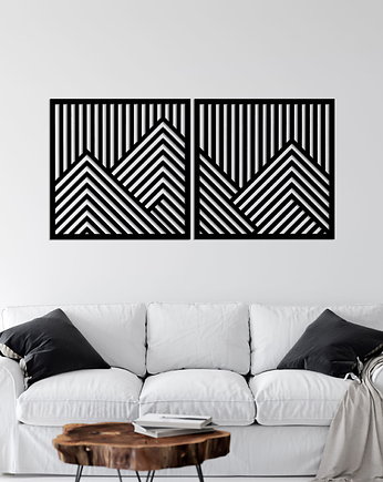3D DEKORACYJNE PANELE GEOMETRYCZNE, NOWOCZESNA DEKORACJA ŚCIENNA, CZARNY, ORNAMENTI