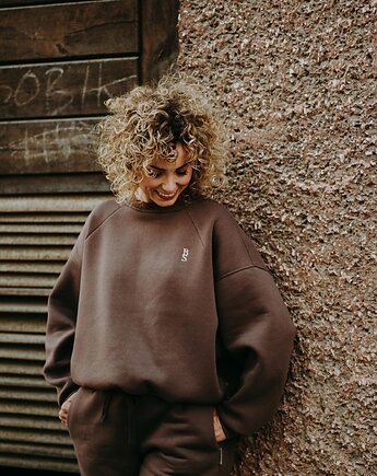 Bluza Basic oversize czekoladowa, BejbiStory