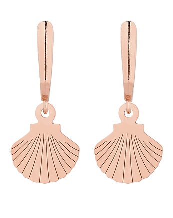 Kolczyki z różowego złota z muszelkami, SOTHO