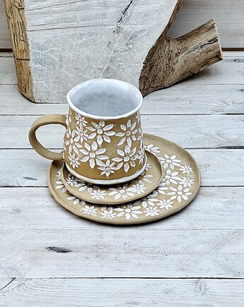 Zimowy zastaw w margerytki, GOceramika