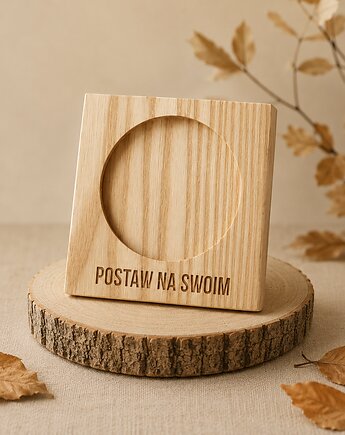 Podstawka pod piwo, butelkę. kufel. Dla piwosza, Drewniane dodatki