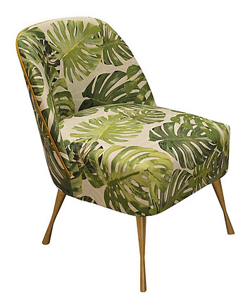 FOTEL Monstera green, Happy Barok