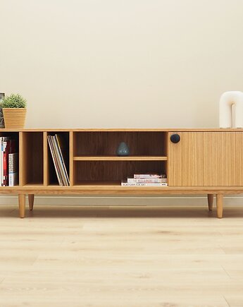 Sideboard dębowy, skandynawski design, Przetwory design