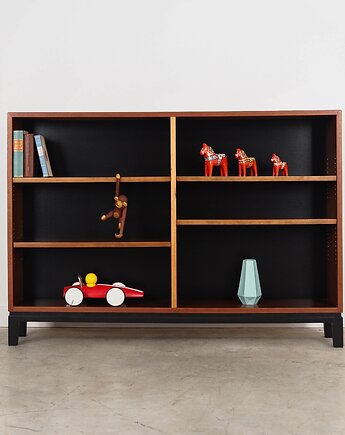 Regał orzechowy, duński design, lata 70, produkcja: Dania, Przetwory design