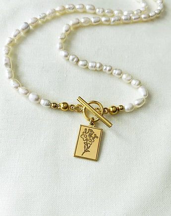 Niezapominajka- Naszyjnik- Perły- Kolekcja Flora, BOSKE