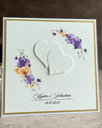 Kartka ślubna w ozdobnej kopercie, WA 63, Anna Art and Crafts