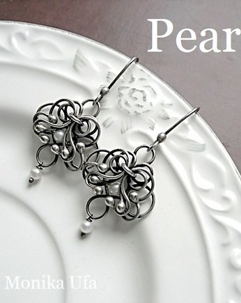 Kolczyki srebrne Romantic Pearl, Monika Ufa