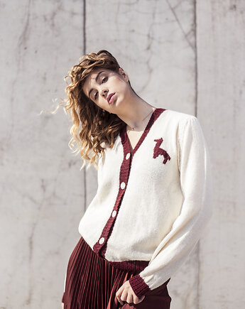 Damski sweter z wełny alpaki Lama, Asombro