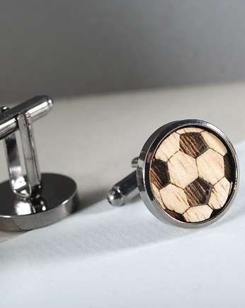 Eleganckie spinki mankietowe - prezent dla piłkarza, MOOD for WOOD