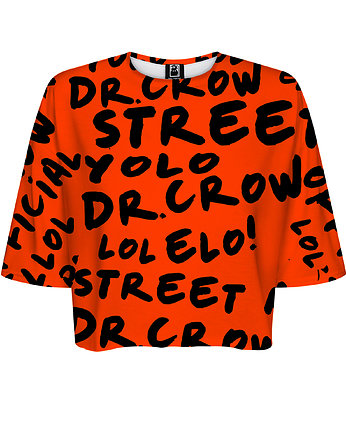 DR.CROW T-shirt Krótki CROP Dr.Crow Orange, DrCrow