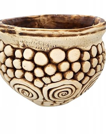 Doniczka Ceramiczna Handmade Glina z Pazurem. Doniczka Ręcznie Robiona, Sklep Angelos