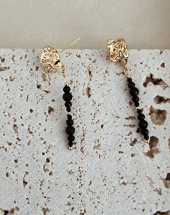 Kolczyki pozłacane Onyks, Chmolowska Jewellery