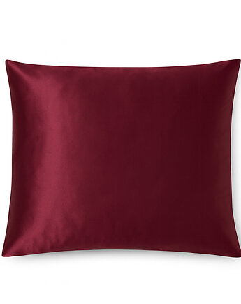 LE SILQUE Jedwabna poszewka na poduszkę 70 x 80 cm - BURGUNDY, Le Silque