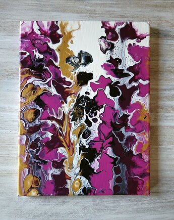 Abstrakcja ręcznie malowana 30x40 cm, Joanna Bilska