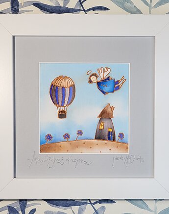 Anioł stróż, jedwabie agaty