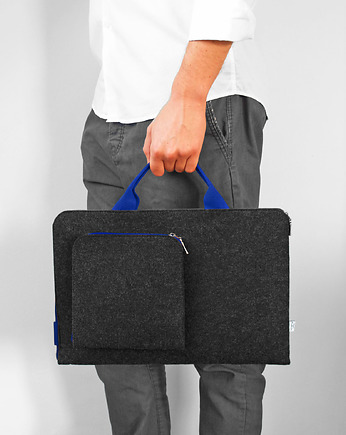 Pokrowiec z filcu na laptopa niebieskie rączki, purol design