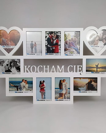 Multirama ramka na zdjęcia Kocham Cię 11 zdjęć serca walentynki, Wajdrew