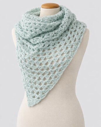 Ażurowa chusta z moherem i wełną , Knitting Factory