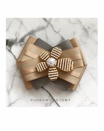 Brosza z Perłowym Kwiatem z drobniutkimi perełkami NEW, Pudrowy Różowy