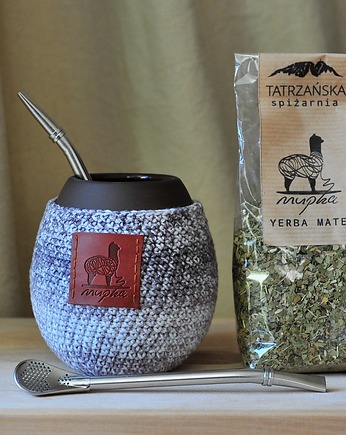 Matero, kubek. Zestaw z bombillą i yerba mate XL., Mupka