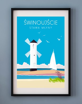 Plakat ŚWINOUJŚCIE - STAWA MŁYNY, A. W. WIĘCKIEWICZ