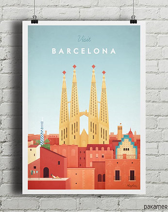 Barcelona - vintage plakat, minimalmill