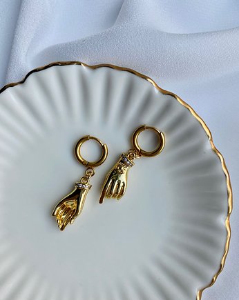 Kolczyki pozłacane Hands, MaLa Jewellery