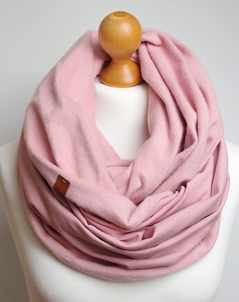 PUDROWY Zimowy komin damski, szalik bawełniany na zimę, duży komin oversize, Pracownia Rękodzieła Zolla