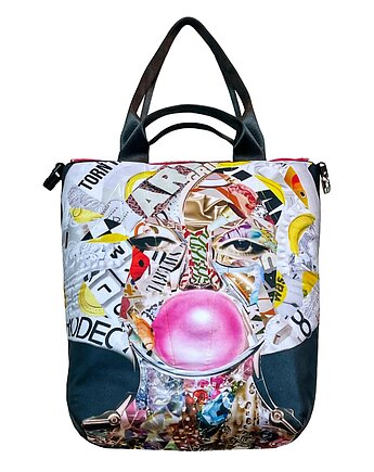 Art MIMA bag SHORT & Torn Revenue print, MIMAbags