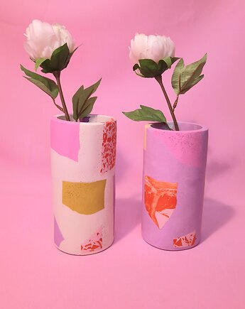 Wazon, okrągły pojemnik na akcesoria, na biurko, do łazienki, beżowy, Crazzyco