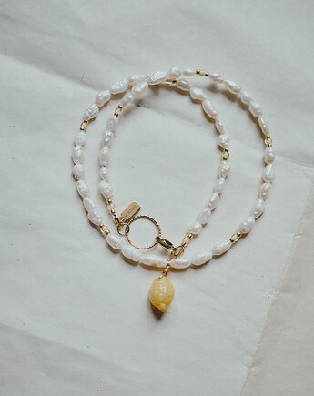 Cytrynka, naszyjnik z pereł, Okruszek Biżuteria