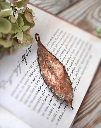 Wisior miedziany liść laurowy Laurum Victoris, Treemasters Copper Jewelry