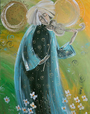 Anioł ze skrzypcami 50 x 35 cm, 4mara Marina Czajkowska