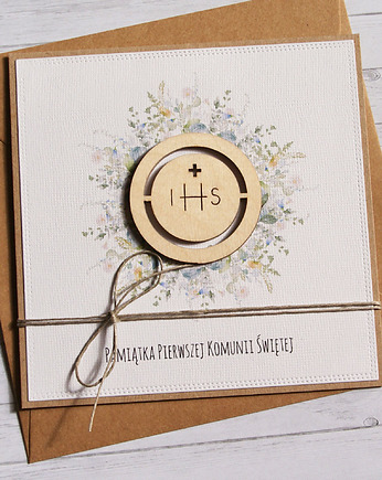 Kartka z życzeniami : I Komunia Święta : delikatna, kaktusia