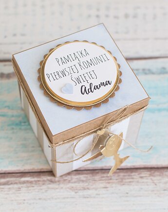 Pamiątka Pierwszej Komunii Świętej, exploding box, LittleBunnyCraft