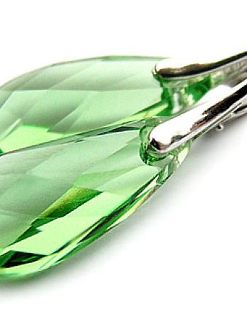 Kolczyki z kryształami Swarovski -  Peridot Wing, Marisella