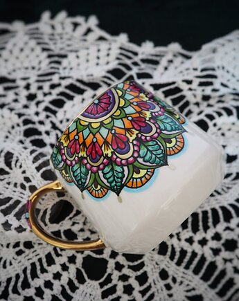 Ręcznie malowany kubek MANDALA, ka.linea