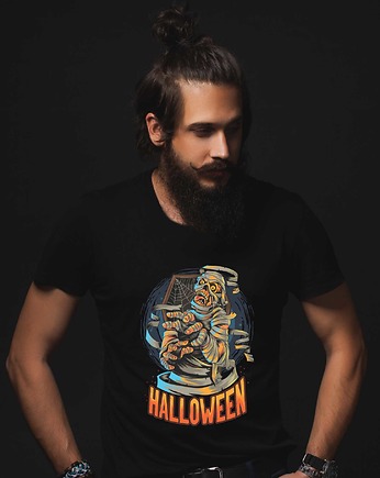 Koszulka organiczna z nadrukiem Halloween Mummy, ART ORGANIC