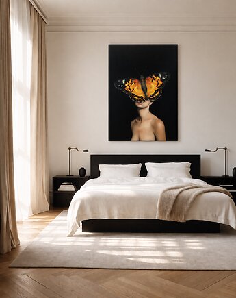 Kobieta motyl - obraz na płótnie lub plakat, Dekoracje PATKA Patrycja Kita