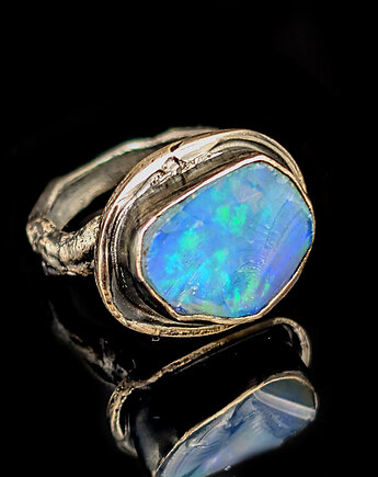 Pierścionek gałązka z opalem, Pracownia Neores