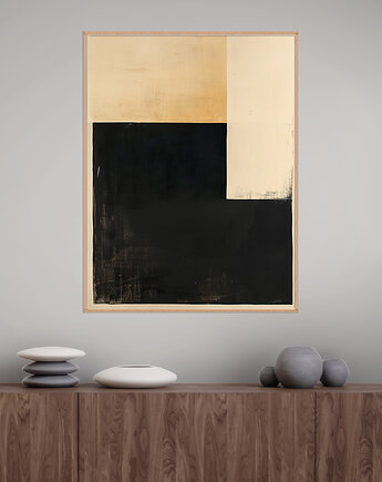 Geometria natury - Plakat, druk - Minimalizm, Boho, Loft #126, Black Sapphire Art