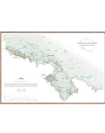 SUDETY KARKONOSZE Szlak Sudecki GSS Plakat Górski, maps by P
