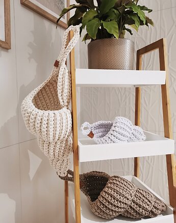 Komplet 3 bawełnianych koszyków muszelek, Lana Design