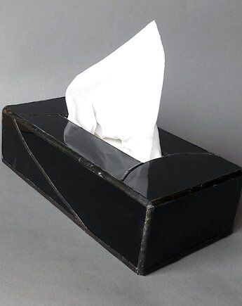 Elegancki PREZENT. Czarne pudełko witrażowe na chusteczki, Galeria Limart