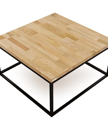 Stolik kawowy Cermis czarny 80cm x 80 cm dąb, HOGGA