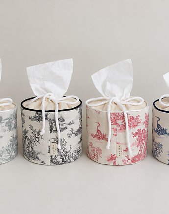 Toile de Jouy Roll Tissue  Cover, French Country Shabby Chic tissue Holder, NUVIKASTUDIO