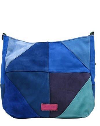 Torebka damska pojemna zamszowa na ramię kolorowa oryginalna OLIVKA, Olivka Warsaw