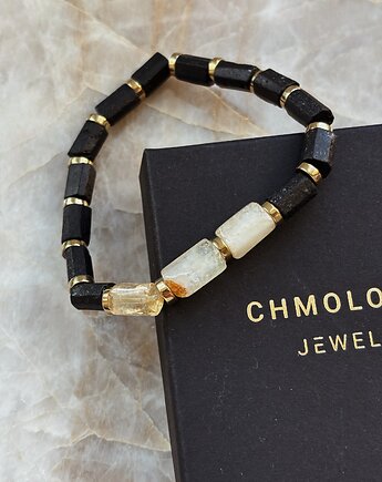 Bransoletka męska Cytryn i Turmalin, Chmolowska Jewellery