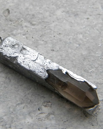 Kloc z  kwarcem dymnym  - naszyjnik, Beata Trotter